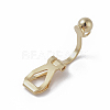 Brass Clip-on Earring Findings. with Loop KK-WH0033-64G-2