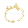 Rack Plating Brass Open Cuff Ring RJEW-Q773-20G-2