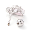 Double Heart Cat Eye Stud Earrings for Women LS-EJEW-A065-13P-2