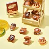 12Pcs 6 Styles Cartoon Coffee Theme Resin Lapel Pin Backs JEWB-CJ0003-04-5