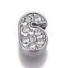 Alloy Rhinestone Slide Charms PALLOY-WH0065-28F-1