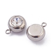 201 Stainless Steel Rhinestone Charms STAS-Z009-03A-04P-3