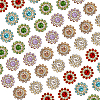 120Pcs 6 Colors Alloy Rhinestone Snap Buttons DIY-CY0002-30-1
