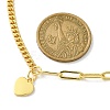 Brass Pendant Necklaces with Curb & Paperclip Chains NJEW-JN04608-01-3