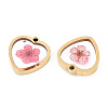304 Stainless Steel Epoxy Resin Pendants STAS-T072-25-3