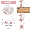 FINGERINSPIRE Flower Embroidery Polyester Lace Trim OCOR-FG0001-51-2