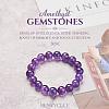 SUNNYCLUE Natural Amethyst Round Beads Stretch Bracelets BJEW-PH0001-10mm-18-4