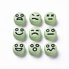 Opaque Pale Green Acrylic Beads X-MACR-N008-42-C09-2