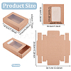 Folding Kraft Paper Cardboard Jewelry Gift Drawer Boxes CON-WH0092-27-2