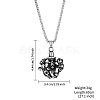 Antique Silver Stainless Steel Pendant Necklaces for Men NE5271-3-2