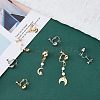 SUPERFINDINGS 12Pcs 2 Colors Brass Screw On Clip Earring Converter KK-FH0005-05-5