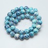 Synthetic Ocean White Jade Beads Strands X-G-C219-6mm-02-2