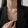 Elegant 304 Stainless Steel & Imitation Pearl Star Pendant Necklaces for Women FW5456-2