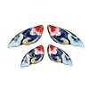 4Pcs 4 Styles Transparent Epoxy Resin Pendants RESI-B032-05B-1