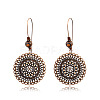 National Style Alloy Wood Dangle Earrings FS-WG6B91F-01-5