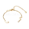304 Stainless Steel Moon & Star Link Chains Bracelet Making AJEW-JB01039-02-2