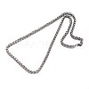 Great 304 Stainless Steel Wheat Chain Necklaces NJEW-O058-04P-2
