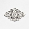 Brass Rhombus Filigree Findings KK-L056-02P-2