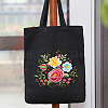 DIY Flower Pattern Tote Bag Embroidery Kit PW22121383113-1