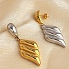304 Stainless Steel Dangle Stud Earrings EJEW-K296-02GP-03-1
