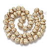 Electroplated Natural Lava Rock Beads Strands G-S352-29KC-2