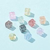 155Pcs 10 Style Transparent Crackle Glass Beads GLAA-FS0001-47-6
