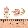 Brass Micro Pave Cubic Zirconia Pendants KK-N262-115C-G-3