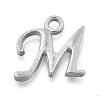 Alloy Letter Pendants PALLOY-J718-01C-M-1