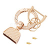 1Pc DIY Alloy Rhinestone Spring Gate Rings Keychains FIND-TA0008-54C-G-2