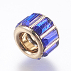 Brass Glass Rhinestone European Beads CPDL-M017-M-3