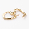 Brass Huggie Hoop Earrings EJEW-C502-09G-2