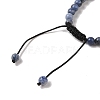 6mm Round Natural Sodalite Braided Bead Bracelets LS-BJEW-C067-01A-03-4