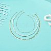 3Pcs 3 Style Brass Satellite Chain Necklaces Set NJEW-JN04106-2