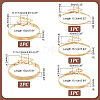   5Pcs 5 Size Ion Plating(IP) 304 Stainless Steel Herringbone Chain Bracelets Set for Men Women BJEW-PH0004-37-2
