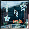 16 Sheets Waterproof PVC Colored Laser Stained Window Film Static Stickers DIY-WH0314-082-6