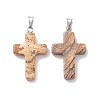 Natural Picture Jasper Pendants G-PW0006-02P-28-2