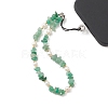 Gemstone Chips & Cultured Freshwater Pearl Beaded Mobile Straps HJEW-JM01097-3