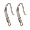 Rack Plating Brass Micro Pave Clear Cubic Zirconia Earring Hooks KK-A231-12P-1