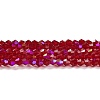Transparent Electroplate Glass Beads Strands GLAA-F029-2mm-D27-1