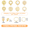 SUPERFINDINGS 40Pcs 10 Style Alloy Stud Earring Findings FIND-FH0005-73-2