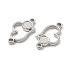 Non-Tarnish 304 Stainless Steel Cabochon Connector Settings STAS-B032-11P-3