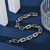 Tarnish Resistant Rectangle 201 Stainless Steel Chain Bracelets X-BJEW-N240-06P-4