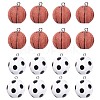 16Pcs 2 Colors Opaque Resin Pendants RESI-LS0001-03P-3