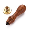 Brass Wax Sealing Stamp AJEW-F047-A05-4