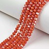 Electroplate Opaque Solid Color Glass Beads Strands EGLA-A034-P10mm-L03-1
