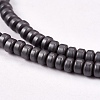 Matte Style Frosted Non-magnetic Synthetic Hematite Beads Strands G-M007-78-3