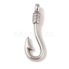 Non-Tarnish 304 Stainless Steel Hook Clasps STAS-C109-07P-1