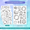 4 Sheets 11.6x8.2 Inch Stick and Stitch Embroidery Patterns DIY-WH0455-070-2