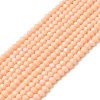 Electroplate Opaque Solid Color Glass Beads Strands EGLA-A034-P4mm-L19-1