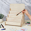 Wood Place Card Display Stands AJEW-WH0348-315-4